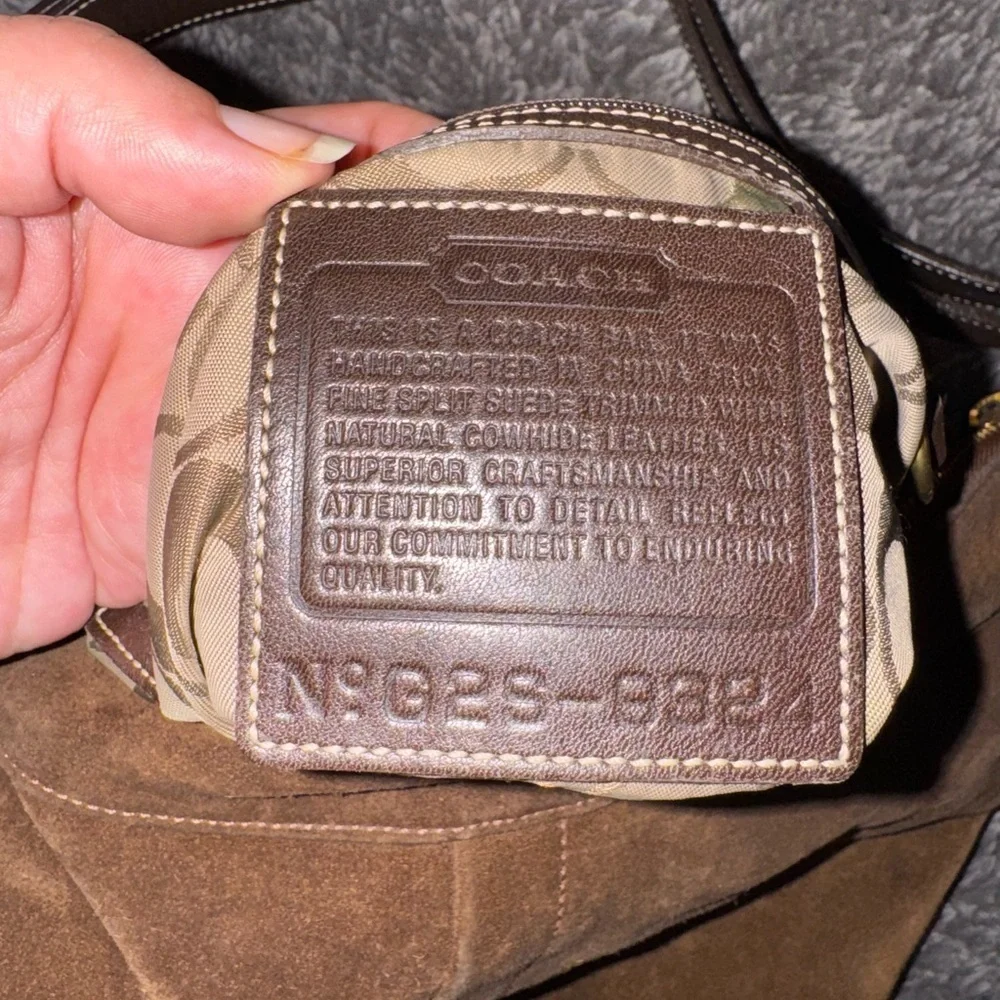 COACH Vintage Legacy Suede Hobo Bag
